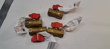lot of 4 Mueller B&K 1/2" 111-123HC Brass Gas Ball Valve Threaded