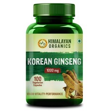 Capsules De Ginseng Coréen Bio De L'Himalaya, 100 Capsules