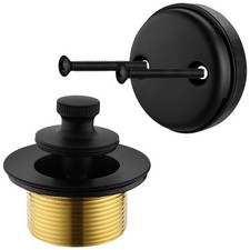 Anpean Brass Bathtub Drain Kit, Lift and Turn Tub Drain Kit with 2-Hole Tub O...