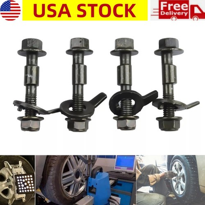 #ad #ad 4PCS 12MM Steel Four Wheel Alignment Cam Bolt Kit Adjustable Camber Caster Parts $28.04