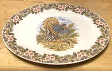 Churchill Thanksgiving Platter Myott Factory Wildlife 17 3/4 inches Rare Large