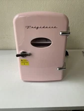 Frigidaire Pink Mini Refrigerator Beverage Fridge 9-Can Car & Home Adapter Incl