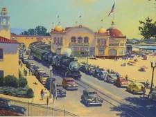 Railroad Art,Winfield,SP, Santa Cruz, CA, 1947" ",18X24",Sgnd, #'ed,(7329)