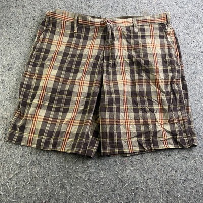 Boston Traders Plaid Shorts Mens Size 42 Cotton NWT Casual Flat Front