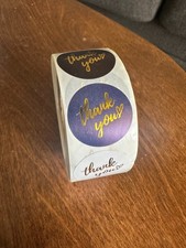 Roll of 500 Sticker Thank You Stickers Self-Adhesive for Packaging For Gifts 1"