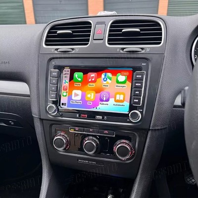 7'' Apple Carplay Android 15 Autoradio GPS Navi Für 2 DIN VW GOLF 5 6 Passat Polo
