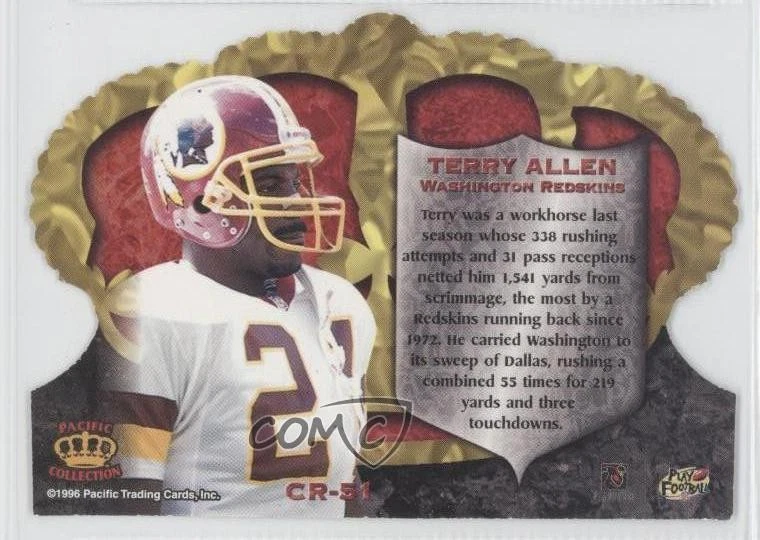 1996 Pacific Crown Royale Terry Allen #CR-51 - Image 2 of 2