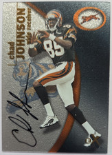 2001 E-X CHAD JOHNSON ROOKIE ON CARD AUTO  60/1250. rookie card picture