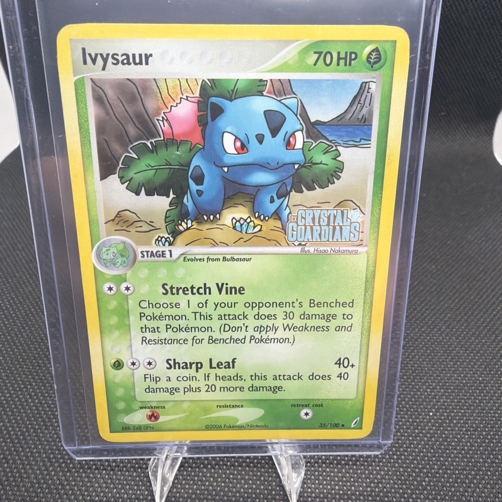 Ivysaur Crystal Guardians Pokémon Card 34/10 Reverse Holo Near Mint