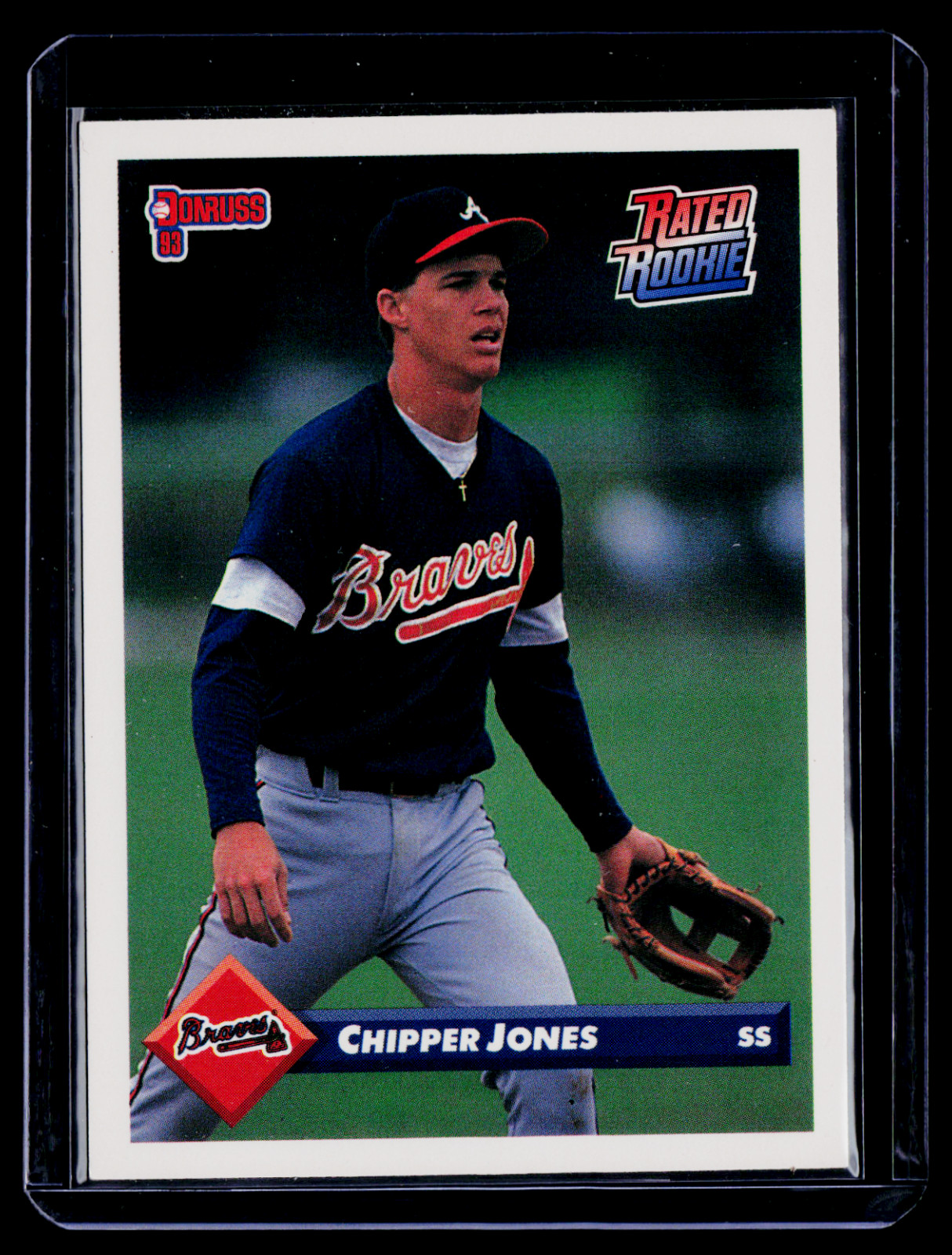 Chipper Jones 1993 Donruss #721 Rated Rookie Atlanta Braves I72