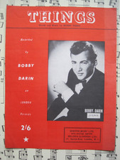 "THINGS"  BOBBY DARIN,  SHEET MUSIC.