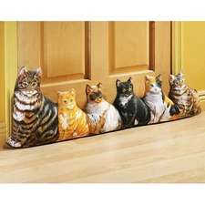 Cat Door Draft Stopper Winter Summer Seals Doorways Windows 36-inch Cotton Gift