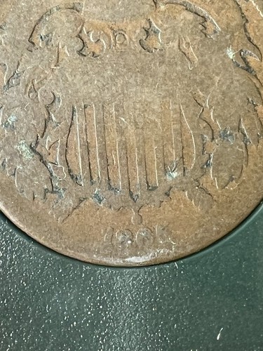 1865 Zwei-Cent-Stück, 2 Cent-Stück - Bild 2 von 3