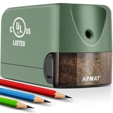 AFMAT Electric Pencil Sharpener for Classroom, Heavy Duty Colored Pencil Shar...