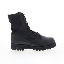 Botas tácticas anchas negras Belleville Steel Toe Duty hechas en EE. UU. 220TRP para hombre