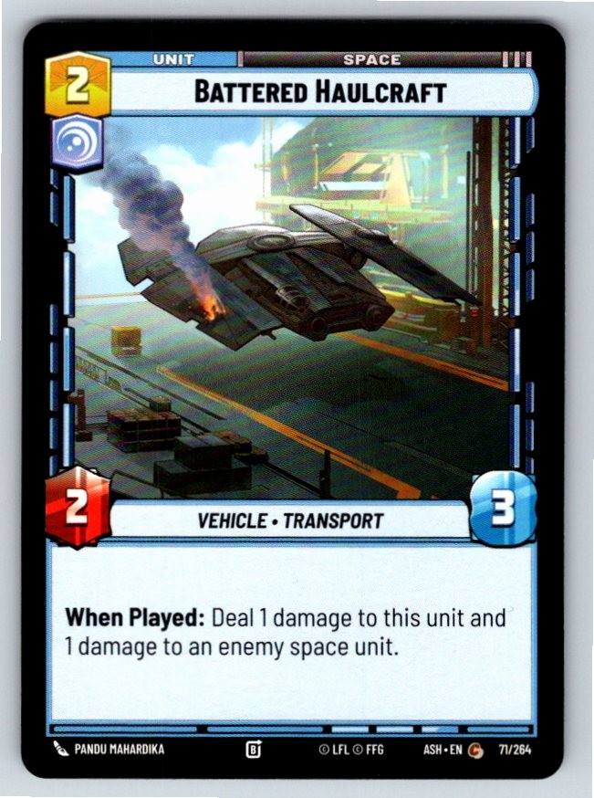 BATTERED HAULCRAFT 71/264 ASHES OF THE EMPIRE STAR WARS UNLIMITED NM