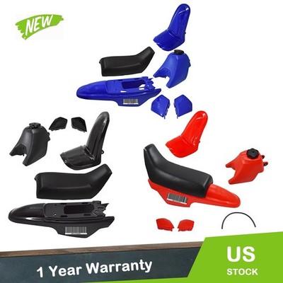 Plastic Fender Body Seat Gas Tank Kit For Yamaha PW50 Blue Red Black