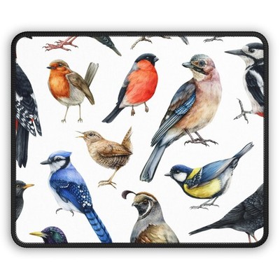 Elegant Bird-Themed Computer Mouse Pad Bird Lover's Gift Game Room Decor