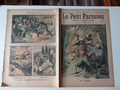 Le petit parisien Zeitung 1907 985 Allegorie Coup de Grisou Mine