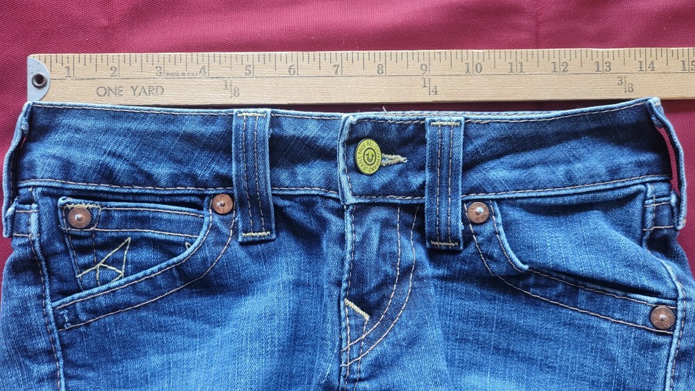 True Religion Womens Skinny Blue Jeans Cut 601598 Style WC92076E4 Size 26 thumbnail 8