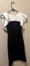 Tommy Hilfiger Dress - Black & White Size 4 Color Block Sheath Cocktail Career