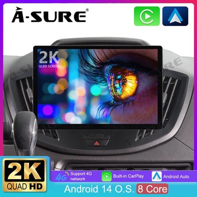 13.1'' 4+64G CarPlay Android 14 Autoradio Für Ford Transit Tourneo Custom GPS NAV