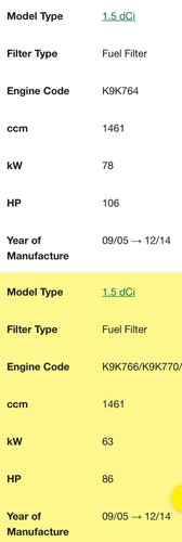 Mann Fuel Filter WK 939/11 x RENAULT CLIO MK2 MK3 1.5 dCi - Picture 3 of 5