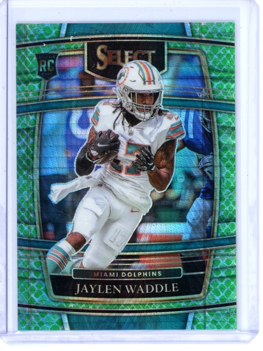 JAYLEN WADDLE RC 2021 Panini Select - Concourse #48 Dragon Scale Prizm /89 (RC)!