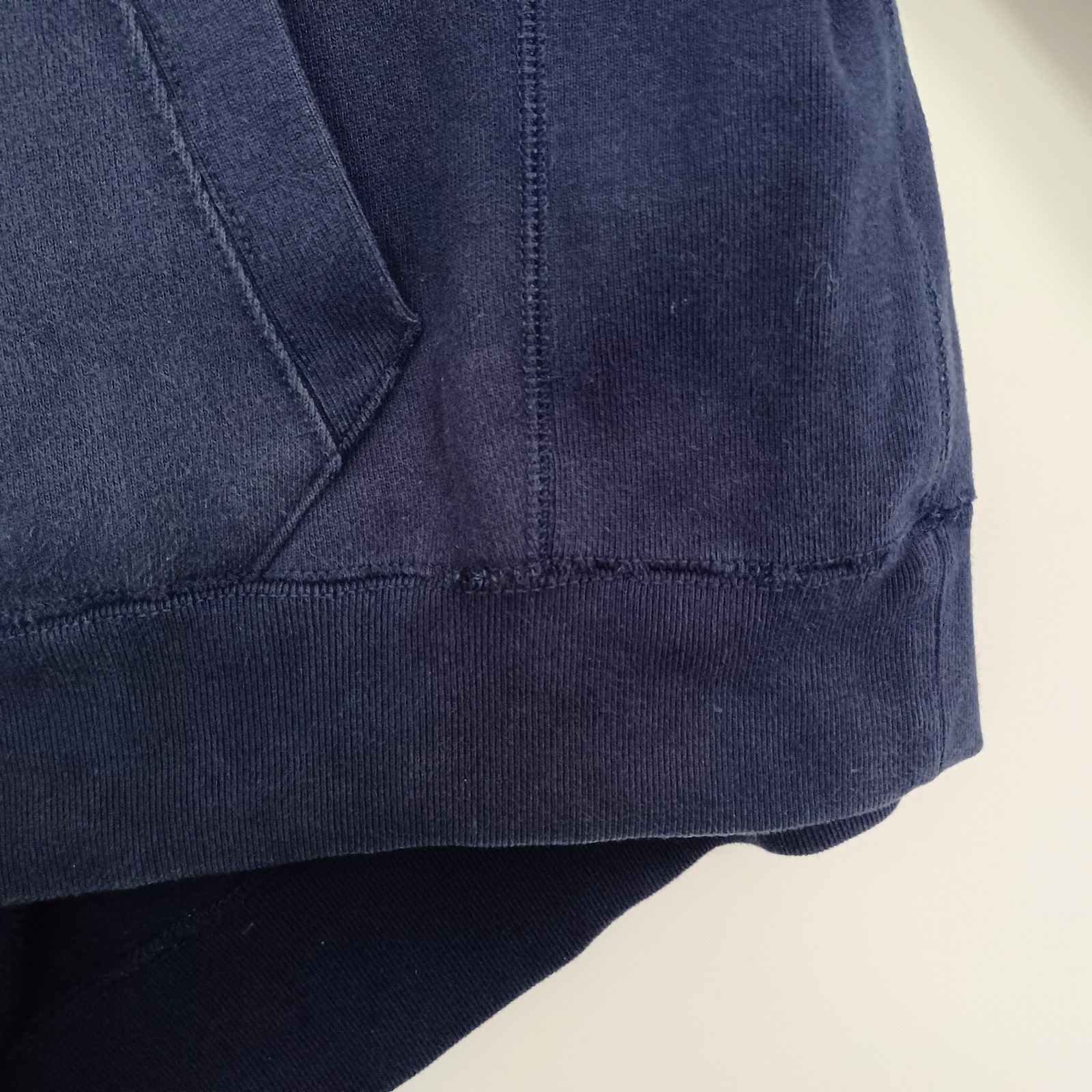 Vintage Polo Ralph Lauren felpa con cappuccio uomo piccolo blu stampede pony pullover New York