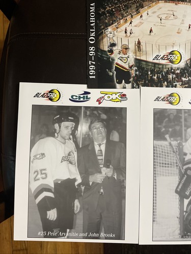 1998 Season Oklahoma City Blazers Hockey CHL Mike Williams, Pete Arvanitis 8x10s - Afbeelding 2 van 6