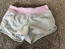Ivivva By Lululemon Speedy Shorts Lined Running Blue Girls Size 12 E2