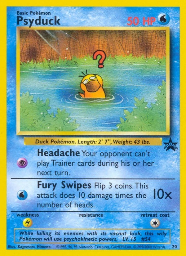 Psyduck #20 LP Pokémon Wizards Black Star Promos