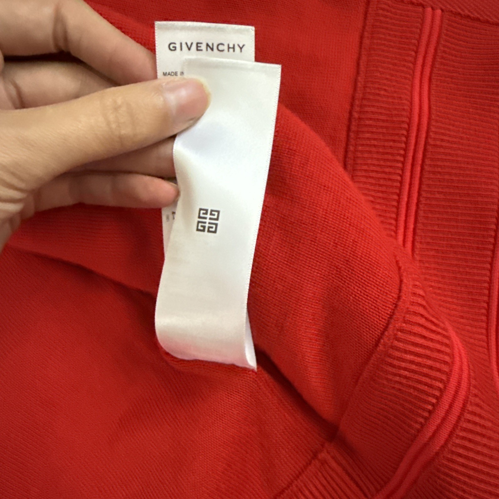 Givenchy Logo Virgin Wool Red Bomber Jacket C8 - image 17