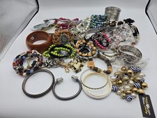 Bracelet Jewelry Lot Mixed Variety Fashion Costume 50 Pieces Pre-owned