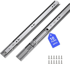 16" Soft Close Drawer Slides - 10 Pairs Heavy Duty 100Lb Capacity Rails