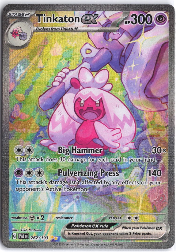 Tinkaton ex 262/193 Special Illustration Rare Paldea Evolved Pokemon NM
