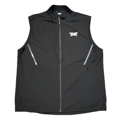 PXG Swing Vest Mens X-Large Black White Golf Full Zip Lightweight Performance