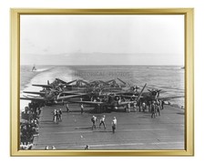 DOUGLAS TBD-1 DEVASTATOR TORPEDO BOMBERS USS ENTERPRISE 1 8X10 GOLD FRAMED PHOTO