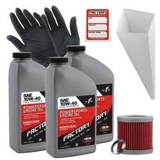 Factory Racing Parts 10W40 3 qt Oil Change Kit For Kawasaki KFX400 KSF400 45.32 per gallon