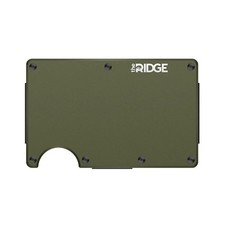 The Ridge Thin Wallet Card Holder Metal Wallet With Cash Strap - Green