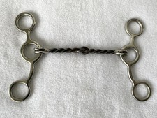 NICE QUALITY 5" Sweet Iron Twisted Mouth Junior Cowhorse Snaffle Bit LIGHTLY Use
