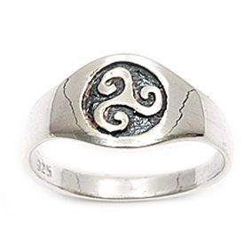 Bague Unisexe Croix Celtique Triskel - Argent Massif 925 Rhodié - Taille 46 - Neuf Avec étiquettes