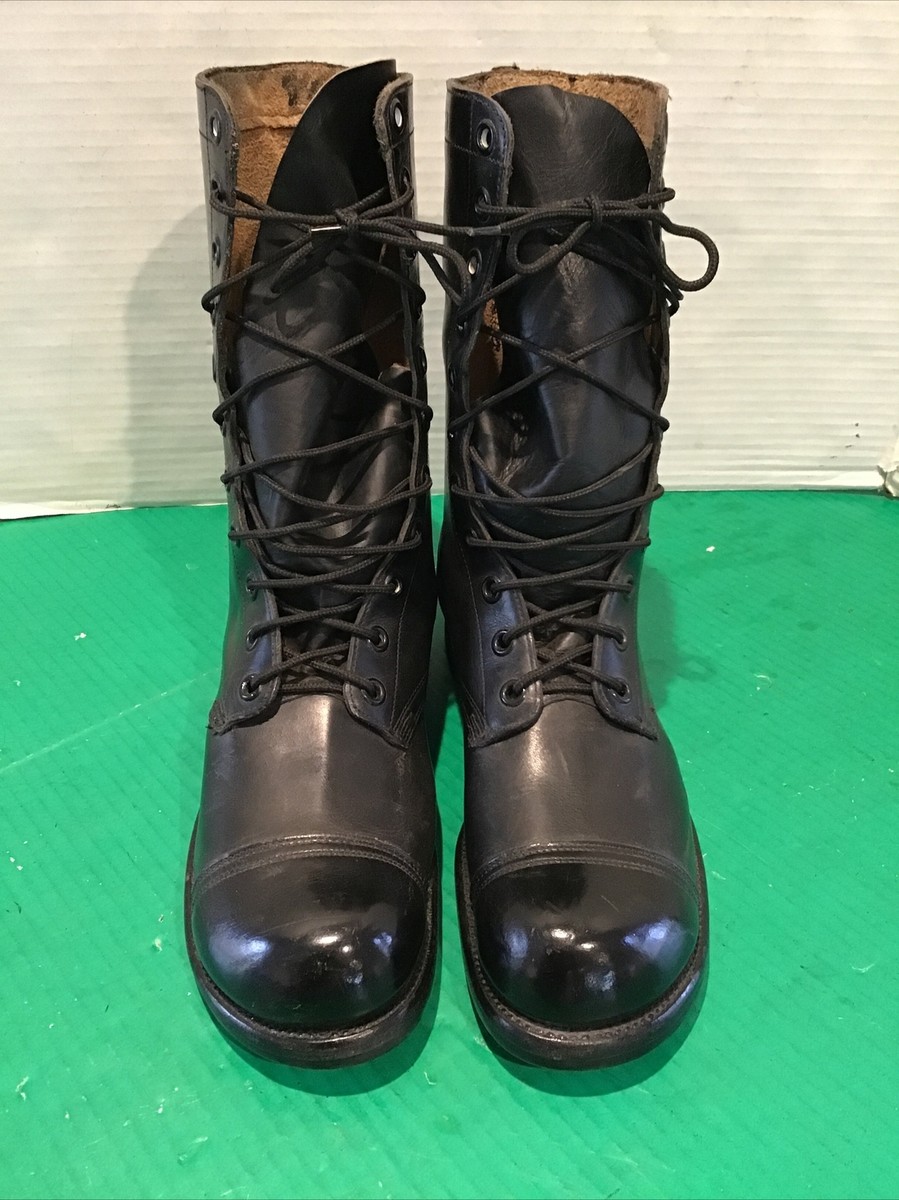 BFG BF Goodrich Vintage Black Leather Military Combat Boots Mens Size 8.5 W Vintage BFG BF Goodrich 8.5 8 1/2 Mens Military Lace Up  main image 4