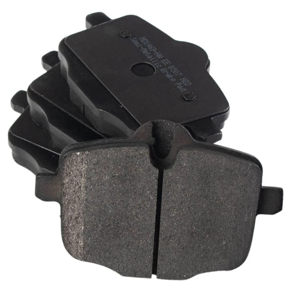 TRQ Rear Premium Posi Semi Metallic Disc Brake Pad Set For 2011-2019 BMW 550i - Image 3 of 4