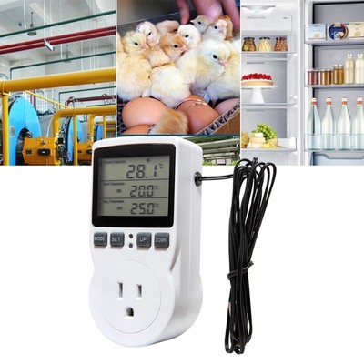Digital Temperatur regler buchse Weiß Thermostat-Steckdose Zuhause