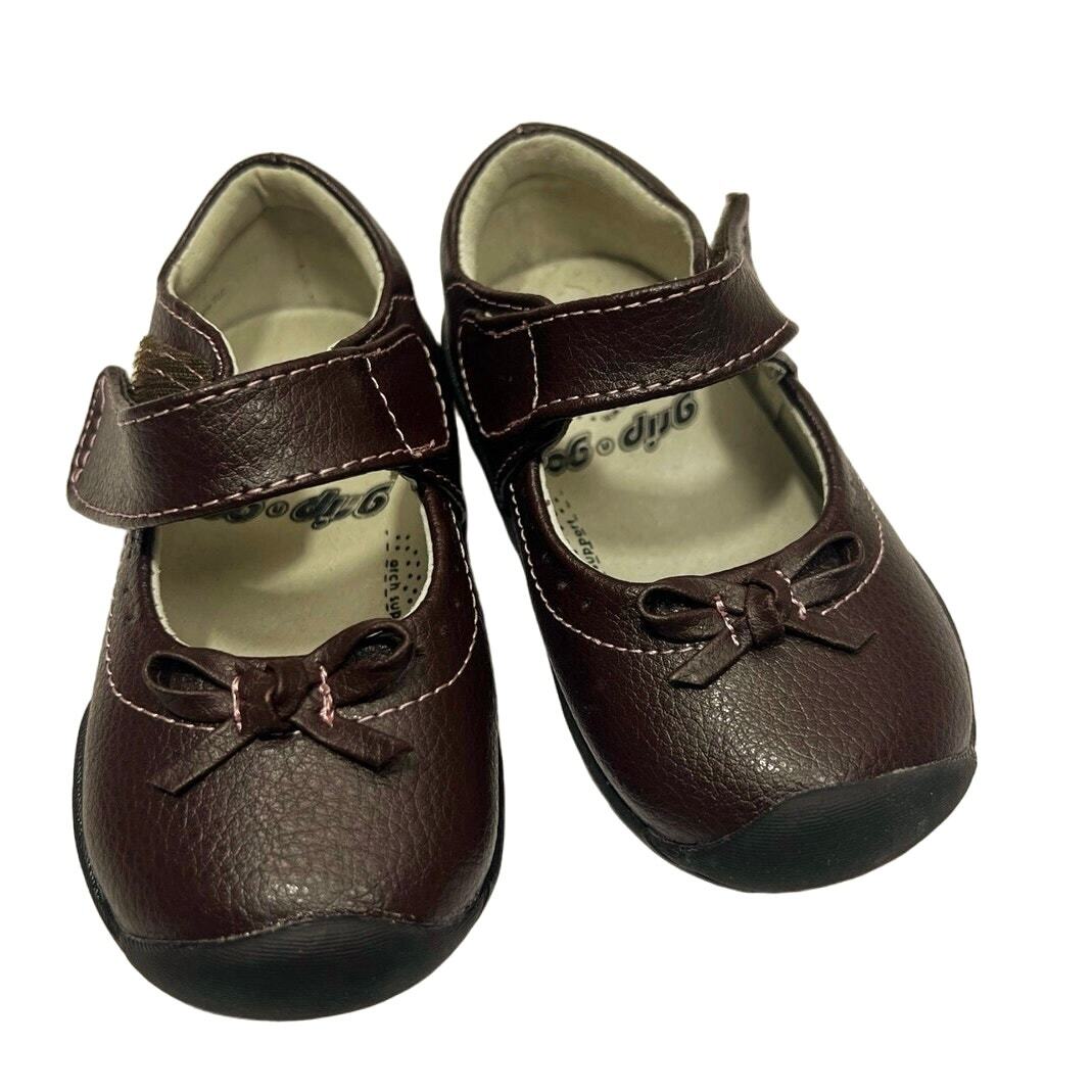 Pediped leather Mary Jane toddler GRIP 'N' GO™ ISABELLA CHOCOLATE shoes  size