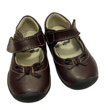 Pediped leather Mary Jane toddler GRIP 'N' GO  ISABELLA CHOCOLATE shoes size 5.5