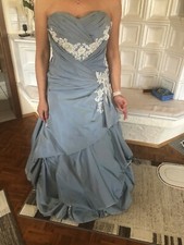 Königinnenkleid/Hofstaatskleid/Schützenfestkleid Gr. 36 rauchblau