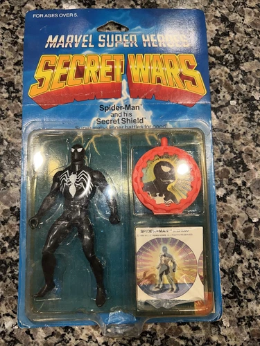 1984 marvel secret wars action figures Spider Man And His Secret Shield