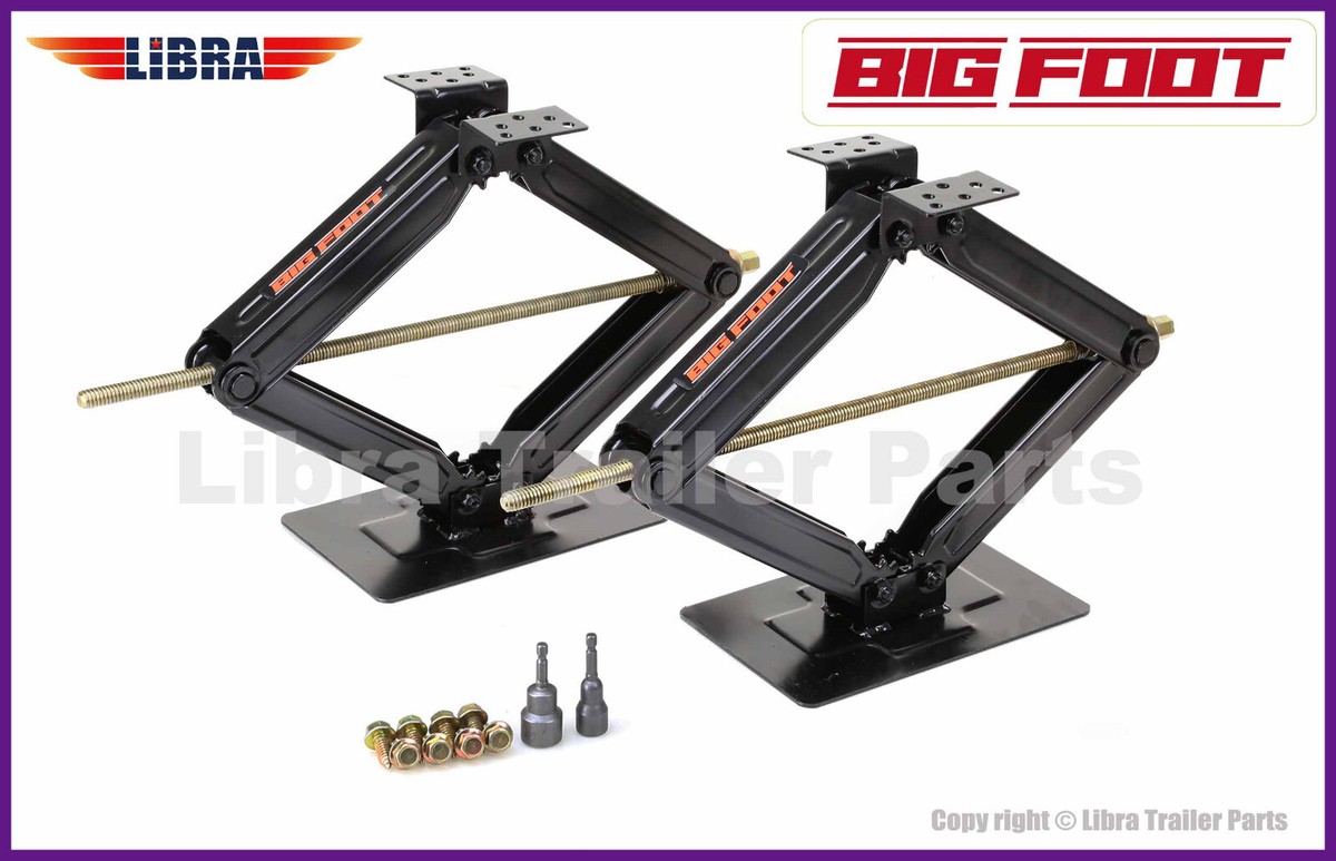BIGFOOT RV Stabilizer Leveling Scissor Jacks w/socket & hardware